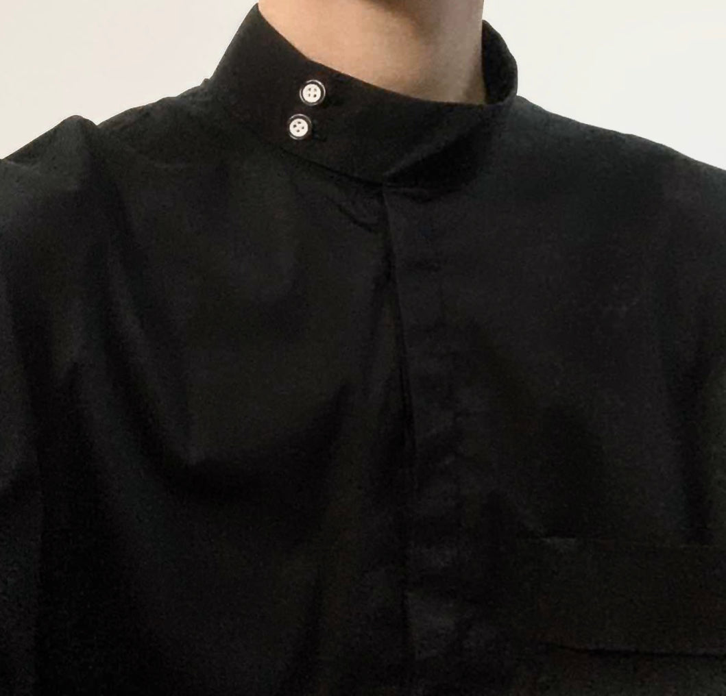 Spring Stand-Up Collar Shirt for Men